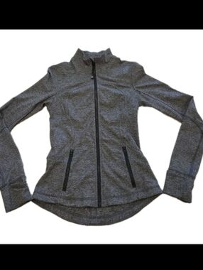 Lululemon Women's Jacket Size 4 Full Zip Mock Neck Dark Heathered Grey